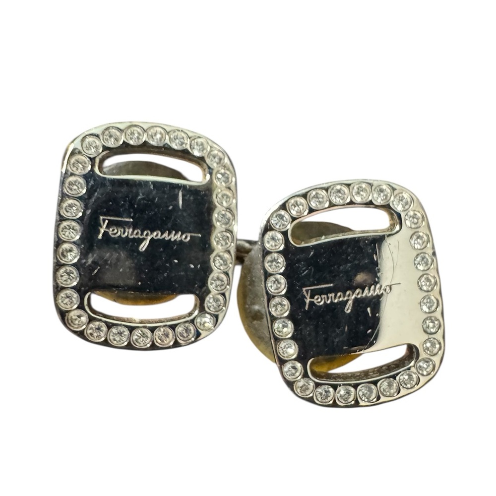 Salvatore Ferragamo rhinestone earrings